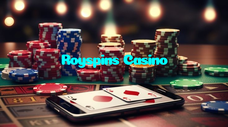 Royspins Casino casino presented on mobile device in Pakistan with slots and live games